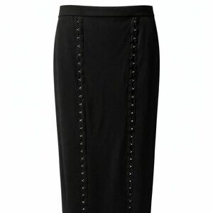 Women’s Black Knee-Length Straight Skirt – Fitted, Size M